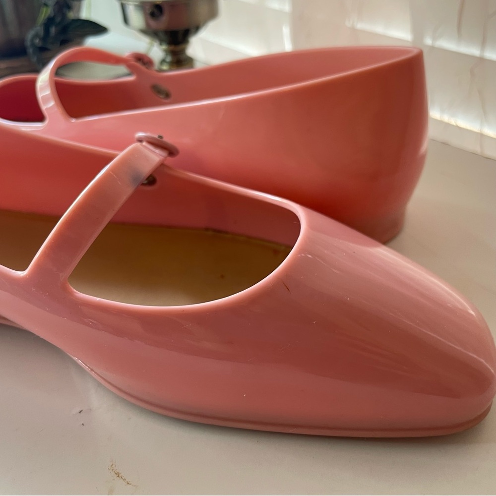Melissa Pink Glossy Mary Jane Flats - Picture 6 of 8